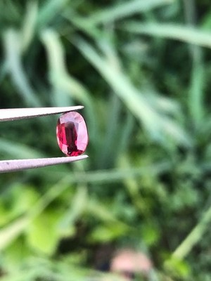 0.80 Carat Natural Red Spinel from Burma   Oval Cut | Bright Red Luster.