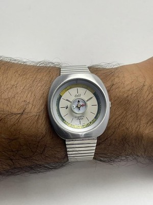 Dalil Compass Watch 5031 UTC-SK Qibla Finder Vintage Quartz Swiss Made Rare