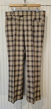 Sansabelt Jaymar 36X29 Disco Plaid Vtg 70s Hippie Golf Pants Slack