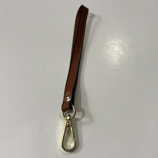 Wristlet Replacement Strap Brown Leather Gold Tone Hardware