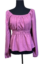 Olive And Oak Babydoll Y2K Top Women’s Size Small Mauve Pink Romantic Coquette