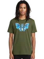 Mega-Crystal-Dragonite Mens Graphic Tee, 100% Cotton, Casual Summer Wear