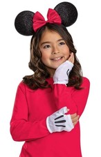 Disguise Minnie Mouse Costume Kit for Kids Glitter Ears Headband, Bow ...