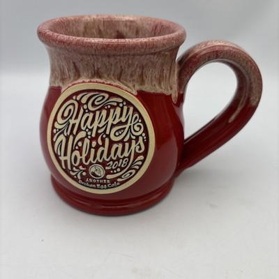 Deneen Pottery Another Broken Egg Cafe Red Glaze Hand Thrown Mug 2018 Holidays