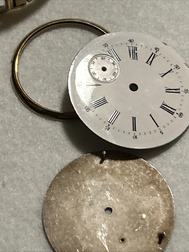 Antiguo Reloj Bolsillo Buren Movimiento Piezas Buen Equilibrio Suizo Foto 4 de 4