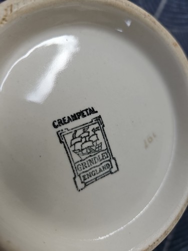 VINTAGE GRINDLEY ENGLAND CREAMPETAL CREAMER Circa 1950s - Picture 10 of 11