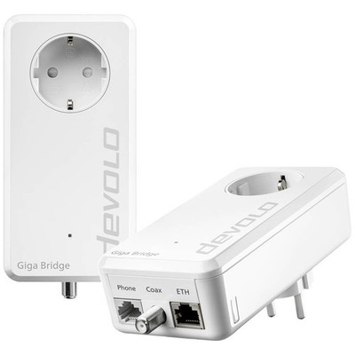 Devolo Giga Bridge Phoneline Netzwerkadapter 8949 EU IP-Bridge, Glasfaser 1000