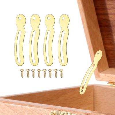 4 Stück Deckelstützen, 2,6'' Messing Scharniere für Schrank, goldfarben