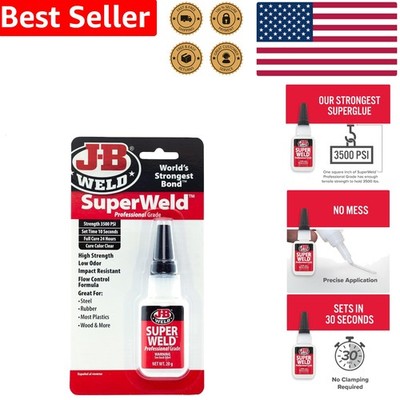 20g SuperWeld Clear Cyanoacrylate Super Glue Gel Instant Repair Adhesive