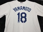 Dodgers YOSHINOBU YAMAMOTO Autographed Auto Signed Baseball Jersey Fanatics Coa