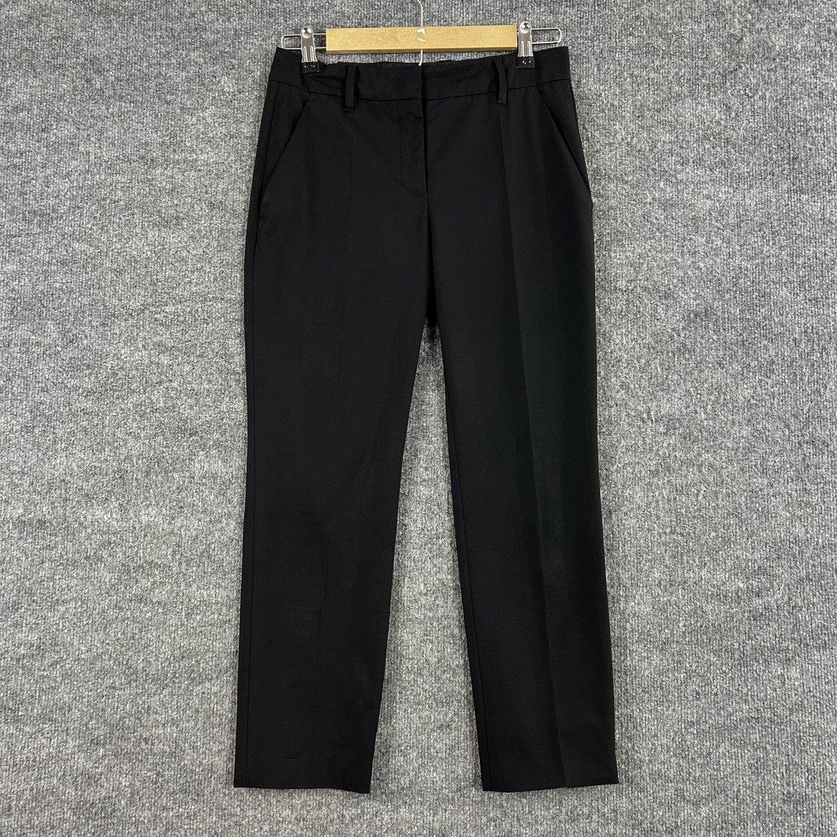 Prada Pants Mens 36 Black Straight Leg Flat Front Logo Dressy