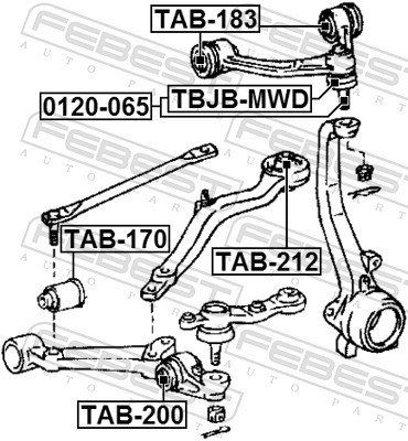 ✅Fits FEBEST TAB-170 FRONT LEVER SILENT BLOCK WITHDRAWN  ⭐UK Seller⭐