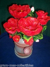 BIRD FEEDER HANDPAINTED HOLDS SEEDS HIBISCUS FLOWERS IN WATERING CAN DESIGN