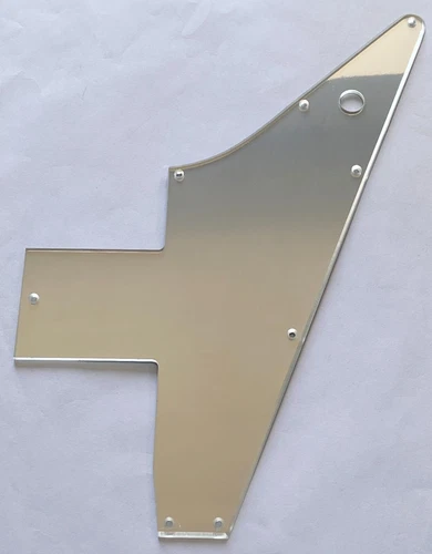 Guitar Parts Guitar Pickguard For Gibson Explorer 76 Reissue Style,Silver Mirror