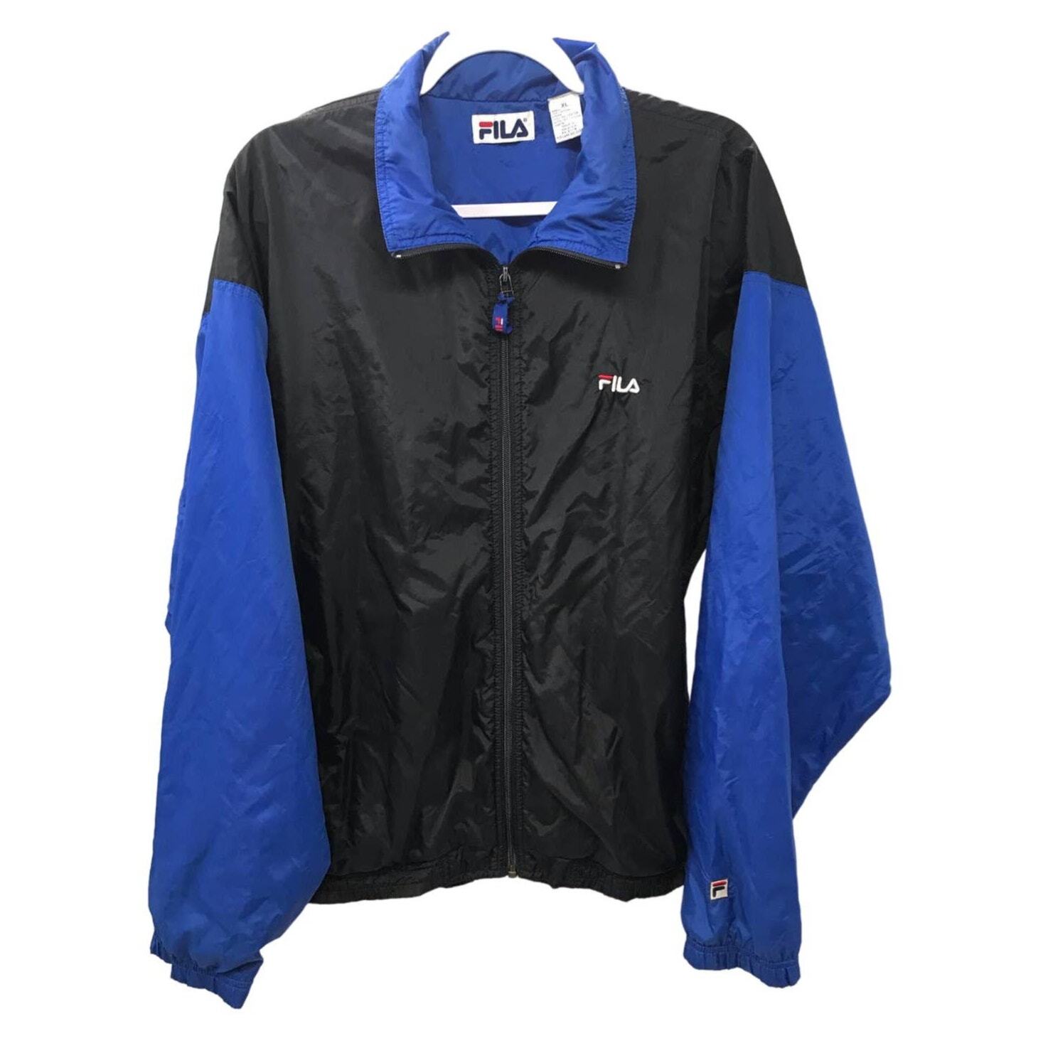 Giacca a vento Fila vintage uomo colorblock full zip taglia XL