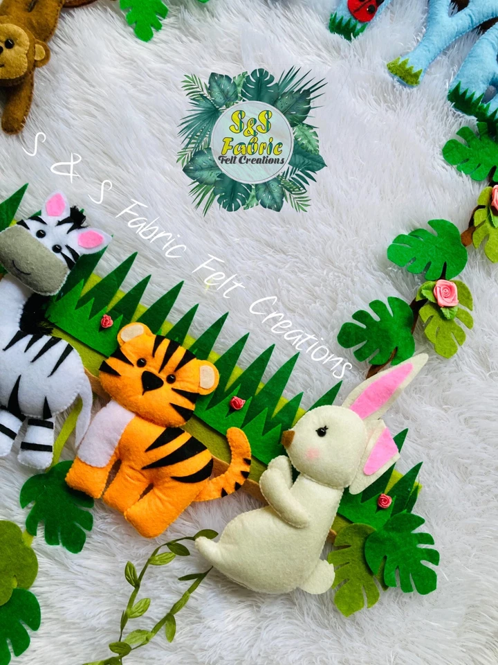 Colgador de pared con tema animal regalo cumpleaños con nombre de bebé personalizado Foto 4 de 4