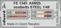 MW22 Eduard FE1345 A6M2B Seatbelts Steel 1/48 Zoom Set For Academy