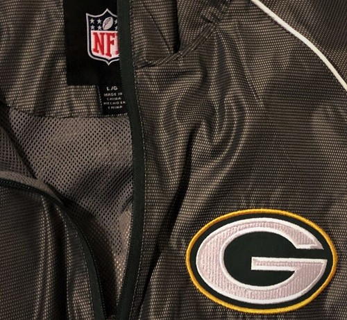 Green Bay Packers Half Zip Pullover Jacket 2XL Embroidered Two Sided Logos NFL - Picture 5 of 5