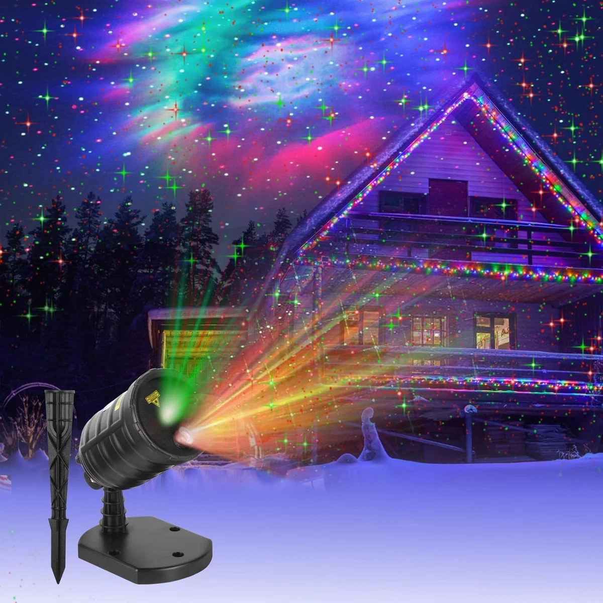  Christmas Projector Lights Outdoor, Waterproof