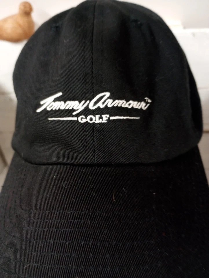 Gorra de golf Tommy Armour negra ajustable camionero golf golf. Foto 2 de 4