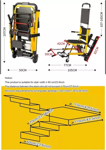 Elektrischer Rollstuhl Treppenrollstuhl Treppenmobilitätshilfe Treppensteiger - Bild 5 von 19