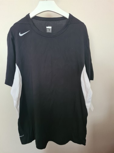 Nike Dri Fit Cotton Blend Black/White Training Men's T Shirt Size L CA1237 - Picture 14 of 19