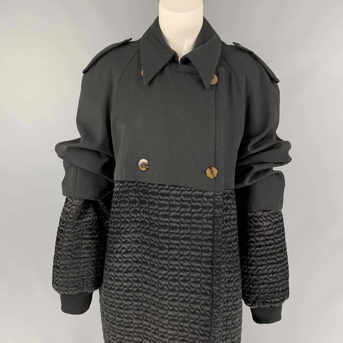 Vintage 1980's JEAN PAUL GAULTIER pour GIBO Black Quilted Vintage 1980's JEAN PAUL GAULTIER pour GIBO Black Quilted