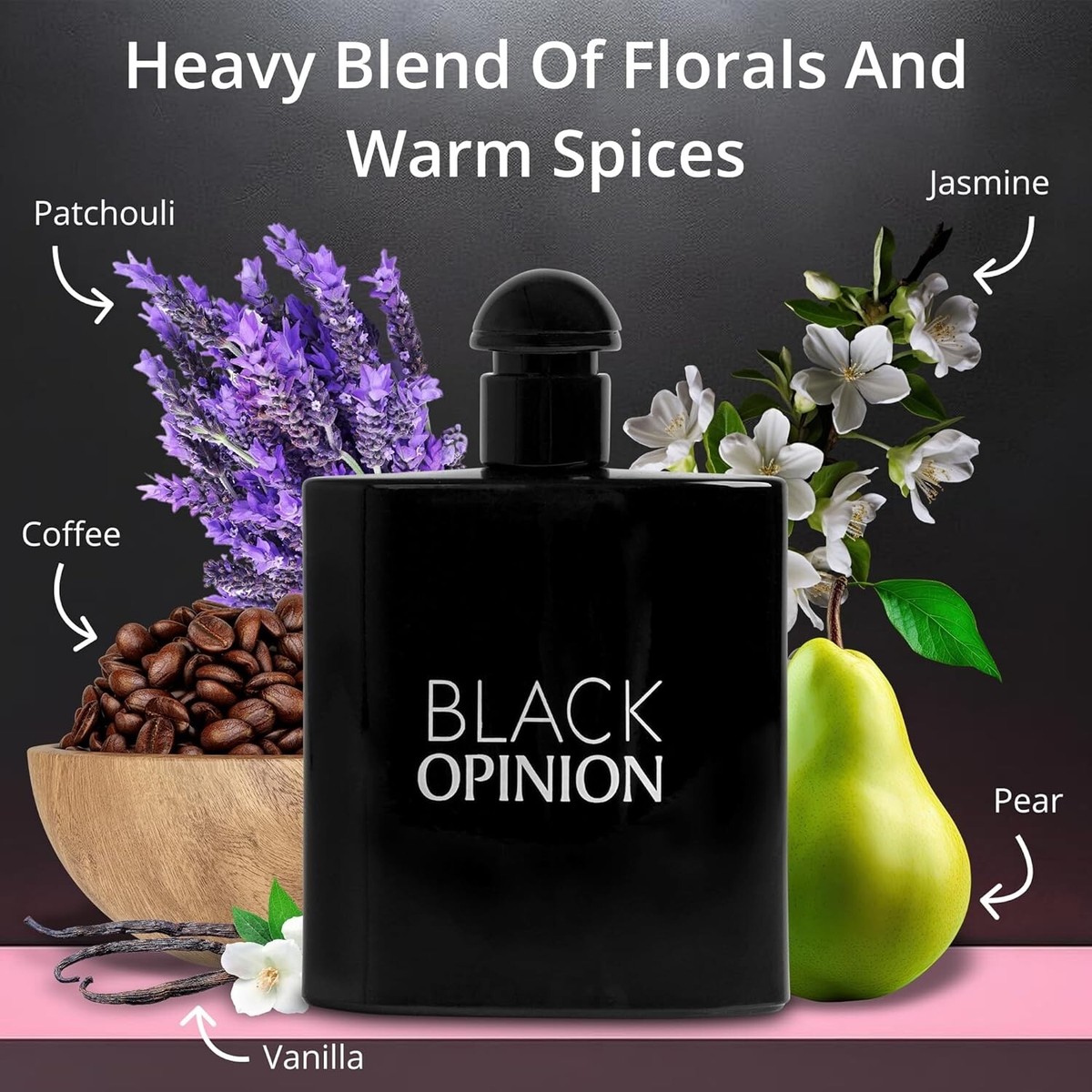 BLACK OPINION by Secret Plus women perfume 3.4oz Eau de Parfum