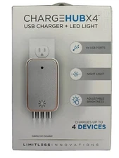 NEW ChargeHUBX4 USB Charger + LED Light