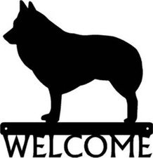 Schipperke Dog Welcome Sign - Made in America - Outdoor Decor