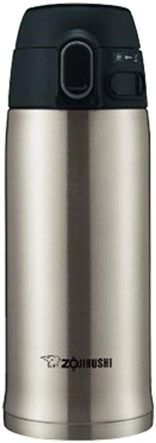 Zojirushi SM-WS36-BM Tazza Termica In Acciaio Inox 350 Ml - Sottovuoto, Con Coperchio Ribaltabile E Blocco Sicurezza - Nero