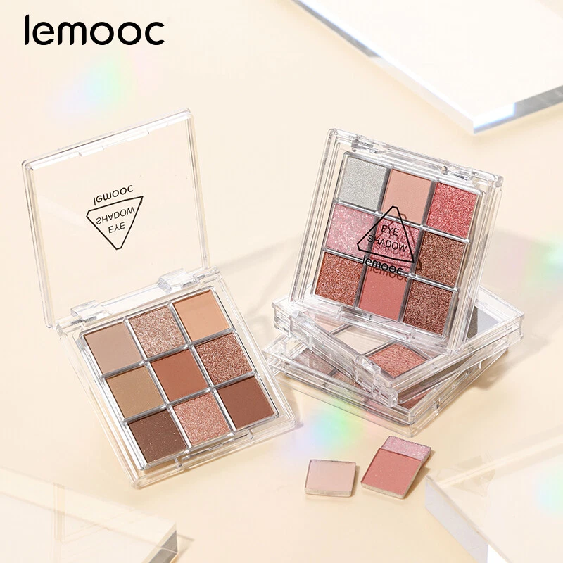 LEMOOC 9 Colors Eyeshadow Palette Smooth Long Last High Pigment