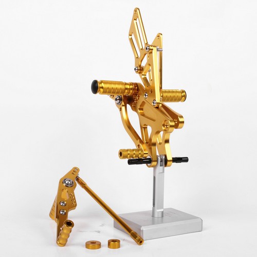 Gold CNC Rearsets Foot pegs Rear Set Adjustable For Yamaha R1 2009-2014 - Picture 3 of 9