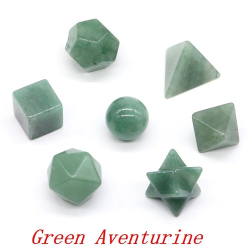 7 pz/set pietre naturali cristallo curativo poliedro decorazione casa - Foto 12 di 16