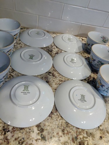 12 PC (6 Sets) Vintage Spode Queen's Bird Fine Stone England Y4973 Cups Saucers - Picture 5 of 9