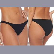 NWT 95 Onia  Small  Ashley Rib Ribbed Bikini Bottom in Black 4616