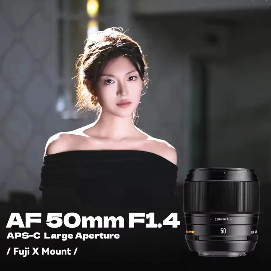 Lente de gran apertura Brightin Star AF 50 mm F1,4 para cámara Fujifilm Fuji con montura X Foto 4 de 4