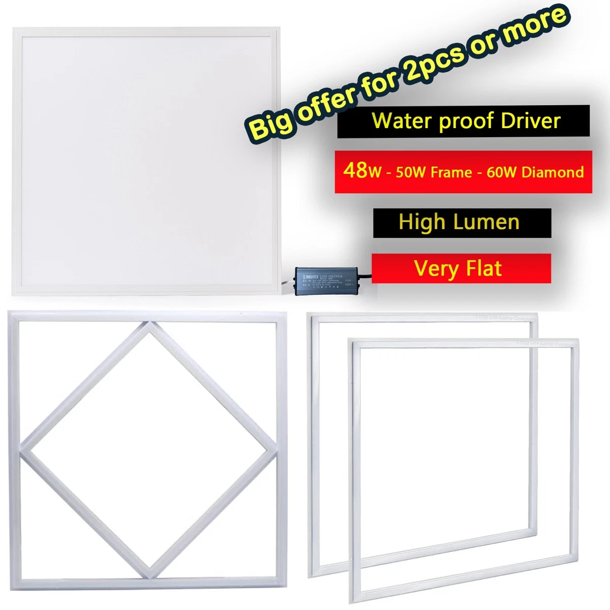 Led Panel Light 600x600 Frame Diamond Edge Lattice Ceiling