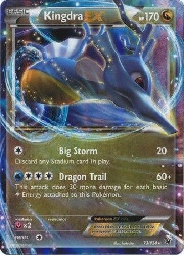 Kingdra EX 73 124 XY Fates Collide Near MINT Ultra RARE Pokemon Card EBay