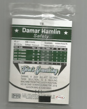 DAMAR HAMLIN (Buffalo Bills) 2021 SAGE PREMIER DRAFT SEALED 12-CARD ROOKIE PACK