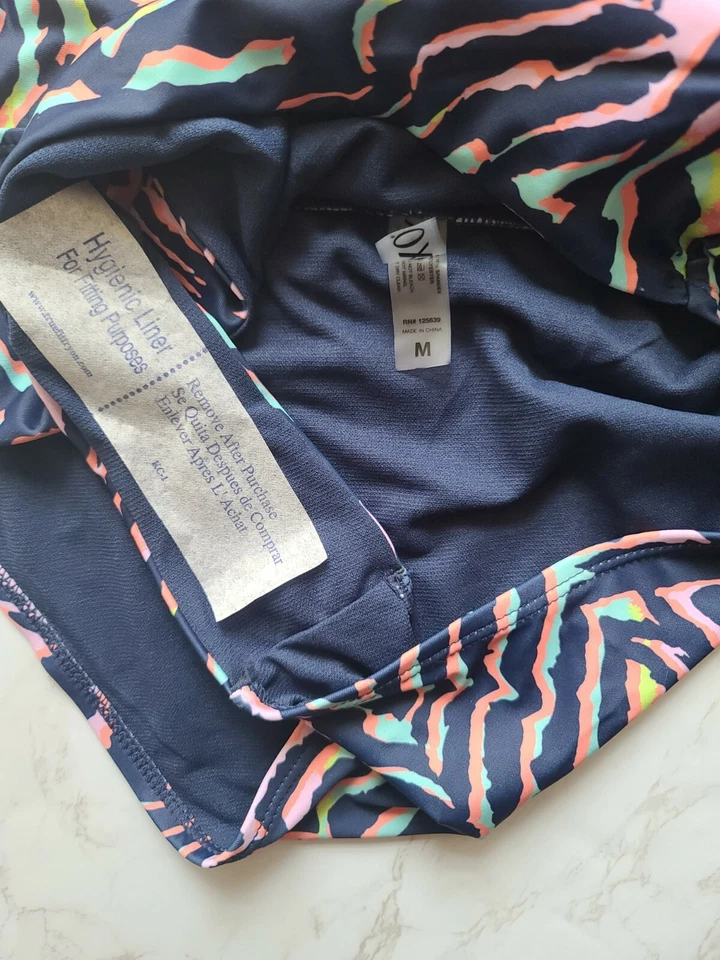 XOXO купальный костюм средний высоты шеи глубокий погружения многоцветный новый с Ярлыками розничной $95 быстрая доставка! - Изображение 3 из 4