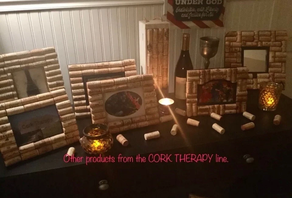 CORK THERAPY Cork Herringbone Landscape Desktop Picture Frame With 4 X 6 Opening - Image 2 of 2