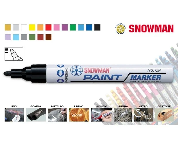 PENNARELLO INDELEBILE COLORATO MARCATORE VERNICE SMALTO PAINT MARKER 18 COLORI - Immagine 2 di 3