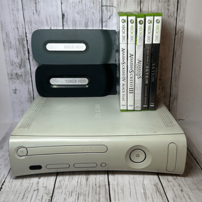 XBox360　60G Microsoft Xbox 360 60GB White System Console Only With Cords