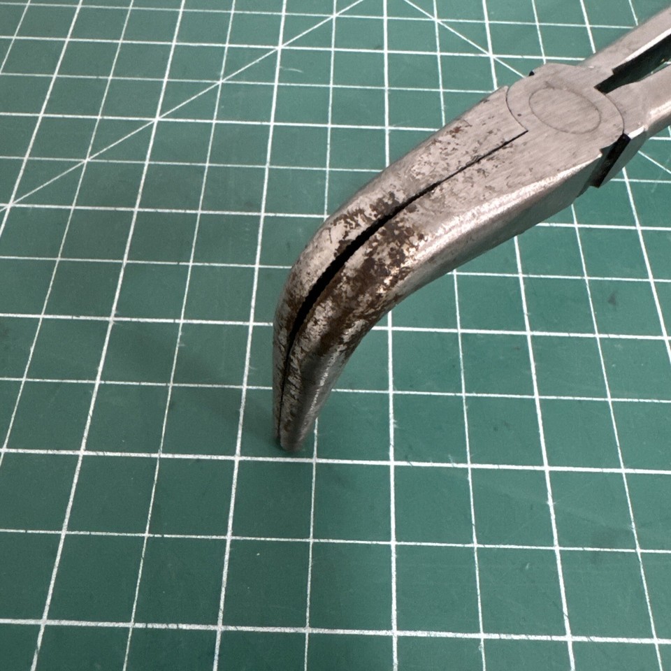 MATCO 11" EXTRA LONG NEEDLE NOSE PLIERS ORANGE HANDLE BENT ANGLE