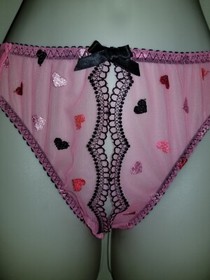 Agent Provocateur Conny Ouvert pink with hearts size AP 3 Medium NWT