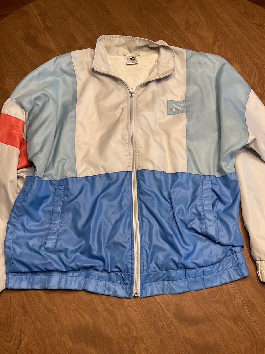 ジャケット・アウター 80s Puma track blouson jacket y2k Vintage Puma Windbreaker Zipup Zip Up Jacket 1980s Size M