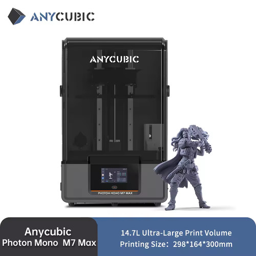 ANYCUBIC Photon M7 Max 7K Resin 3D Printer 31mm/h Speed printing 13″x11.7”x6.5″