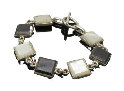 アクセサリー silver 925 ONYX vintage bracelet Vintage Sterling 925 Silver Bracelet With Marcasite and