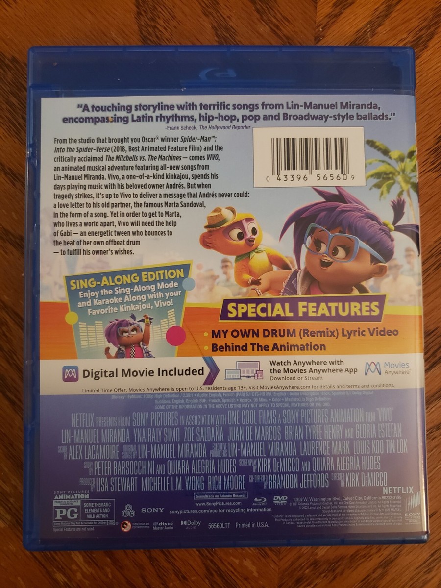 Vivo (Blu-ray) (No Digital Code) 43396565609| eBay